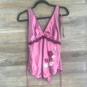 Satin halter Vintage top